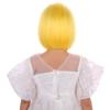 DUDUWIG Yellow Wig Short Straight Yellow Bob Wig with Bangs Hairnet Include (Small Size) view 4