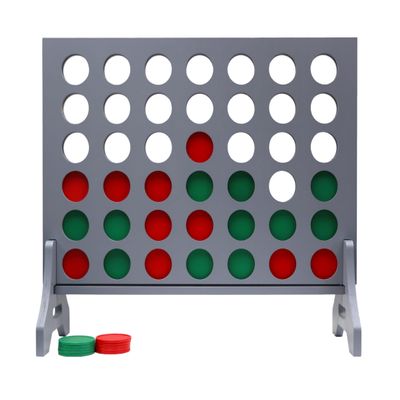 Tailgating Pros Premium Grey Giant Four in a Row with Carrying Case - Jumbo Oversized Outdoor Yard Game - Connect Multiple Pucks in a Row to Win - Many Puck Colors Available!