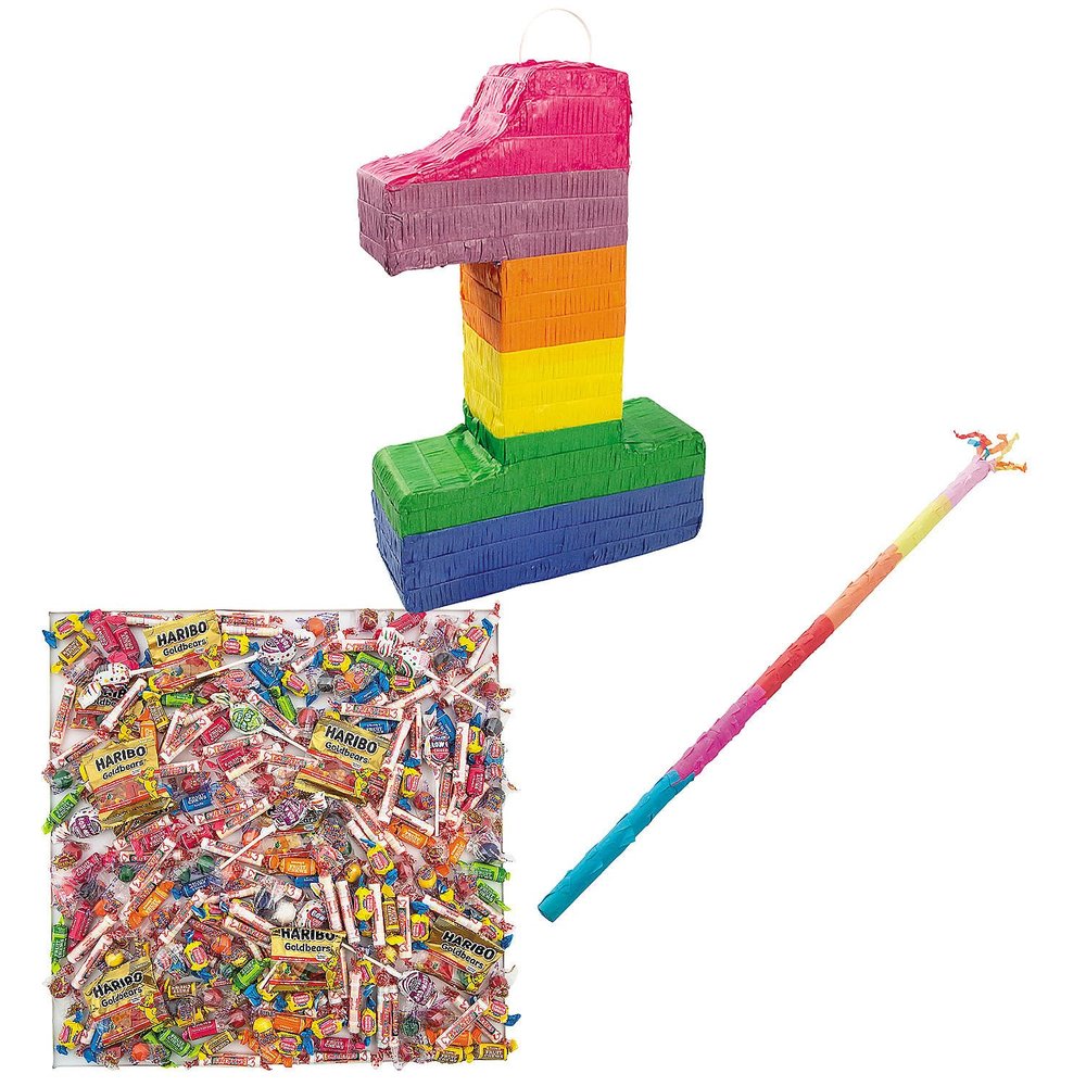1-Shaped Piata Kit 208 Pieces