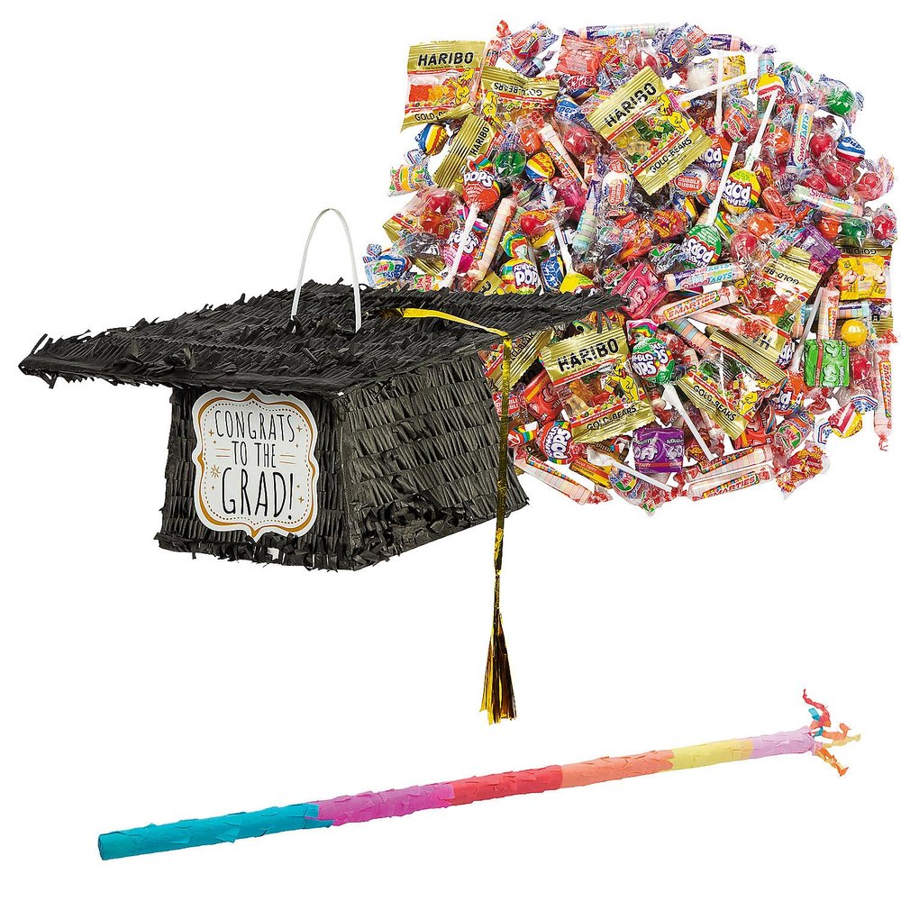 Graduation Cap Piata Kit 208 Pieces