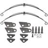 Qiilu 1 10 Rc Truck Front Axles 1 14 Leaf Spring Suspension Steel Steel Rear Leaf Type Suspension Set Rc Vehicle Parts for 1 14 Truck view 2