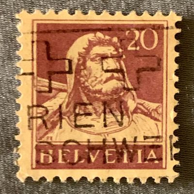 1921 William Tell with Crossbow 20C Switzerland Postage Stamp