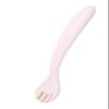100% Food Grade Silicone BABY Spoon and Fork set|First Stage self feeding Baby Self Feeding Spoons 6+ Months| Toddler Baby Utensils 6-12 Months (Milk White) view 1
