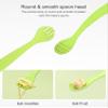 100% Food Grade Silicone BABY Spoon and Fork set|First Stage self feeding Baby Self Feeding Spoons 6+ Months| Toddler Baby Utensils 6-12 Months (Milk White) view 4