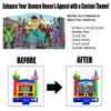 Crossover Rainbow Modular Castle Inflatable Bounce House with Basketball Hoop, PVC Vinyl Bouncy Jumper for Kids Includes Blower, Stakes and Storage Bag 13 x 12 x 14.5 Feet Bouncer view 2