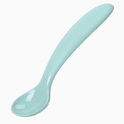 100% Food Grade Silicone BABY Spoon and Fork set|First Stage self feeding Baby Self Feeding Spoons 6+ Months| Toddler Baby Utensils 6-12 Months (Moody Blue)