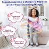 Forest & Twelfth 55" Pegasus Wings Cosplay Wings for Imaginative Playtime and Magical Adventures, Soft Fairy Wings for Kids White view 2