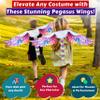 Forest & Twelfth 55" Pegasus Wings Cosplay Wings for Imaginative Playtime and Magical Adventures, Soft Fairy Wings for Kids White view 3