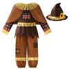ReliBeauty Halloween Patchwork Scarecrow Costume Kids Boys Girls Set, 100 view 1