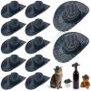 Sotiff 12 Pcs Mini Cowboy Hat Tiny Disco Glitter Hats for Crafts Little Miniature Western Hats for Doll Dessert Pet Gifts(Black) view 1