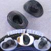 Sotiff 12 Pcs Mini Cowboy Hat Tiny Disco Glitter Hats for Crafts Little Miniature Western Hats for Doll Dessert Pet Gifts(Black) view 3