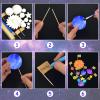100 Pieces Solar System Model Foam Ball Kit Includes Mixed Sized Polystyrene Balls Toothpick Flag Bamboo Sticks Painting Brushes for School Science Project DIY Planet Handcraft view 3