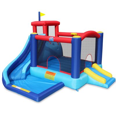 Action Air Bounce House - Inflatable Bouncing House with Blower for Indoor & Outdoor - Jump Bouncy Castle with Slide - Big Bouncy Area, Love for Kids