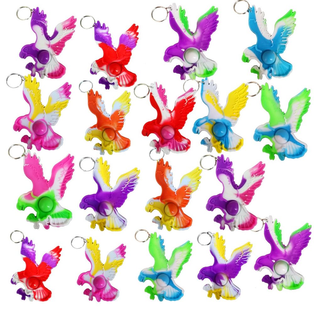 30 Packs Eagle Fly Item Assorted fidgets Toys for Kids Children Classroom Students Gifts from Teacher,Independence Day Party Bubble Favors