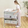 BabyBond Portable Baby Changing Table with 2 Storage Baskets, Foldable Changing Table Dresser Diaper Changing Table Height Adjustable Changing Station for Infant and Newborn(Beige) view 4