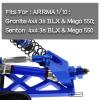 Rcarmumb Upgrades Part for 1/10 Granite/Senton 4x4 3S Blx & Mega 550,Alloy Front Rear CVD & Steering Set & Suspension Arms & Steering Blocks Caster Blocks C-Hubs Stub,Navy Blue view 2