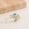 Kemstone Natural Yellow Topaz Multi-Gemstone Sterling Silver Ring (10) view 4