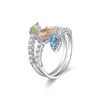 Kemstone Natural Yellow Topaz Multi-Gemstone Sterling Silver Ring (6) view 1