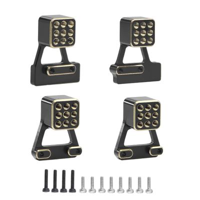 FACCNOY Adjustable Brass Shock Absorber Mount 9 Holes Shock Tower Front Rear Shock Bracket for TRX4M 1/18 RC Crawler Car