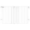 Babelio 31.5-55" No Bottom Bar Baby Gate Extra Wide, 2-in-1 Auto Close Dog Gate for The House, Stairs and Doorways, with Large Walk Thru Door, White view 1