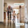 Babelio 31.5-55" No Bottom Bar Baby Gate Extra Wide, 2-in-1 Auto Close Dog Gate for The House, Stairs and Doorways, with Large Walk Thru Door, White view 3