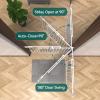 Babelio 31.5-55" No Bottom Bar Baby Gate Extra Wide, 2-in-1 Auto Close Dog Gate for The House, Stairs and Doorways, with Large Walk Thru Door, White view 4