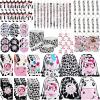 152 Pcs Cow Party Favors Supplies Include Cow Drawstring Goodie Bag Silicone Bracelets Cow Keychain Cow Stickers Spiral Notepads Bulk Inflatable Headbands Button Pin Pens Cow Print Notebook for Kid view 1