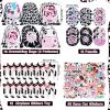 152 Pcs Cow Party Favors Supplies Include Cow Drawstring Goodie Bag Silicone Bracelets Cow Keychain Cow Stickers Spiral Notepads Bulk Inflatable Headbands Button Pin Pens Cow Print Notebook for Kid view 2