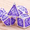 AUSTOR 7-Die Metal DND Dice Set Dungeons and Dragons Polyhedral Roll Playing Dice with Box D20 D12 D10 D% D8 D6 D4 for Pathfinder MTG RPG Board Games view 4