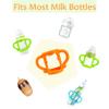 RTMOK Bottle Handles for Dr. Brown's Narrow Baby, Wide-Neck, Removable Easy-Grip Transitional Sippy Cup Handles, 100% Silicone-BPA-Free Material, 4m+ (Blue+Green+Yellow) view 4