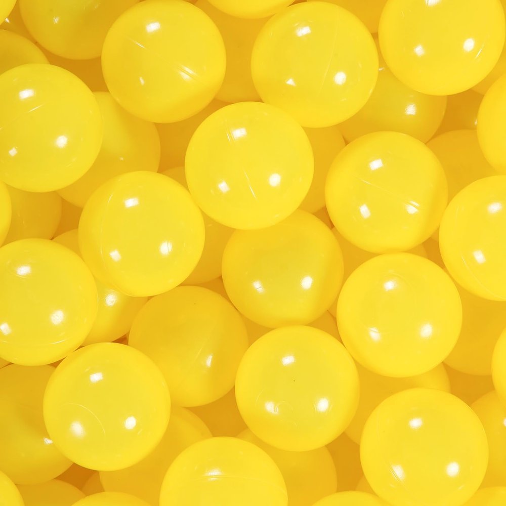 Heopeis Ball Pit Balls for Kids Ball Pit - 2.75 inches Crush Proof Plastic Play Balls BPA Free Phthalate Free Non-Toxic for Children Party Brithday Pool, Yellow, 50 Balls