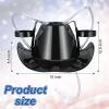Jenaai 2 Pcs Juice Helmet Soda Hat with Straw Cowboy Soda Hat Beverage Holder for Adult Juice Party(Black) view 2