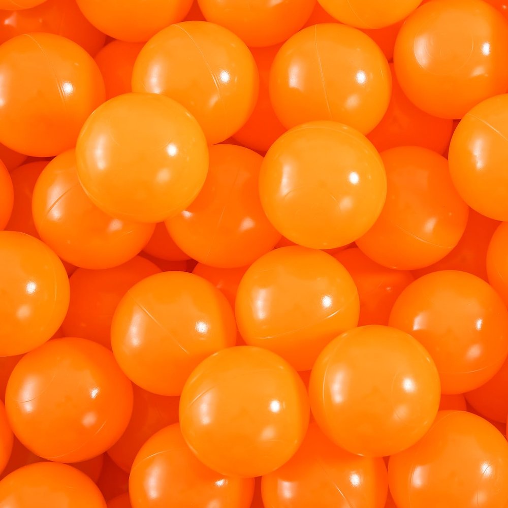 Heopeis Ball Pit Balls for Kids - 2.75inches Crush Proof Plastic Balls, Large Toy Balls BPA Free Phthalate Free for Holiday Party Props, Orange, 50 Pcs