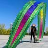 PAIKOOL Square Exercise Dance Dragon Ribbon Streamer with Wu Long 3D Real-Like Dragon Head and Swing Rope Outdoor Flinging Fitness Dragon Poi Set (Green Dragon, 8 Meters(26.2 ft)) view 1