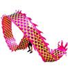 PAIKOOL Square Exercise Dance Dragon Ribbon Streamer with Wu Long 3D Real-Like Dragon Head and Swing Rope Outdoor Flinging Fitness Dragon Poi Set (Purple Dragon, 6 Meters (19.6 ft)) view 2