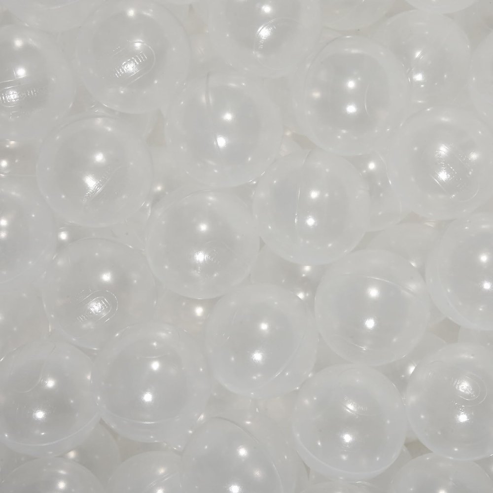 Realhaha Larger Plastic Balls for Ball Pit, Play Pin Balls for Toddlers Kid Ball Pits & Accessories for Bounce House,2.76 inches,50 pcs,Clear