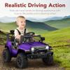 Best Choice Products 6V Kids Ride On Toy, Mini Truck, Electric Play Car w/Parent Remote Control, 4-Wheel Suspension, LED Lights, 2 Speeds, Functional Horn, 3.1MPH Max Speed - Purple view 3