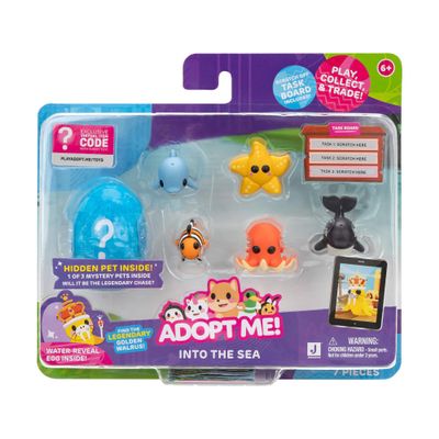 Adopt Me! Pets Multipack - Into The Sea - Hidden Pet - Top Online Game - Exclusive Virtual Item Code Included - Fun Collectible Toys for Kids, Ages 6+