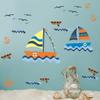 Wall Decal for Kids - Boats, Anchors, Seagulls, Waves - Cute Decor for Kids Rooms - Made in USA (Boats, Large) view 3