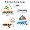 Wall Decal for Kids - Boats, Anchors, Seagulls, Waves - Cute Decor for Kids Rooms - Made in USA (Boats, Large) view 4