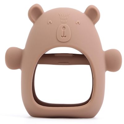 100% Food Grade Silicone Baby TEETHER Teething Toys for Babies (Caramel)