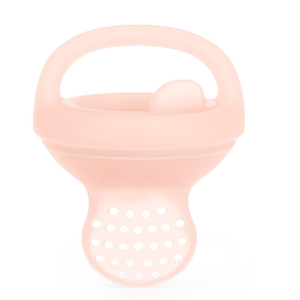 100% Food Garde Silicone Durable and reusable SILICONE BABY FOOD/FRUIT FEEDER(TEETHER) (Dark Pink)