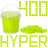PokiiuLK 400 Refill Balls Ammo for Nerf Hyper Gun, 0.55 in Hyper Gun Balls with Portable Storage Bucket (Yellow), Hyper Rounds view 1