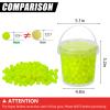 PokiiuLK 400 Refill Balls Ammo for Nerf Hyper Gun, 0.55 in Hyper Gun Balls with Portable Storage Bucket (Yellow), Hyper Rounds view 2
