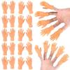 30 Pcs Tiny Finger Hands Mini Rubber Finger Puppets, Miniature Small Hands Ealistic Cute Little Hand Finger for Gifts Puppet Show Prank Gag Performance Party Favors view 1