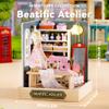 Flever Dollhouse Miniature DIY House Kit Creative Room with Furniture for Romantic Valentine's Gift (Beatific Atelier) view 2