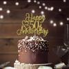 Crseniny 50th Anniversary Cake TopperCompany 50 Anniversary Party Decorations,50th Birthday/Wedding Anniversary/Golden Wedding Party Decorating supplies Gold Glitter view 3