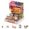 Flever Dollhouse Miniature DIY House Kit Creative Room with Furniture for Romantic Valentine's Gift (Sakura Noodles Shop) view 1