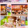 Flever Dollhouse Miniature DIY House Kit Creative Room with Furniture for Romantic Valentine's Gift (Sakura Noodles Shop) view 3