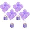 4 Set Purple Hot Air Balloons Table Centerpieces for Hot Air Balloon Themed Baby Shower Decorations for Girls Birthday Party Wedding Table Decorations(Without Flowers) view 1